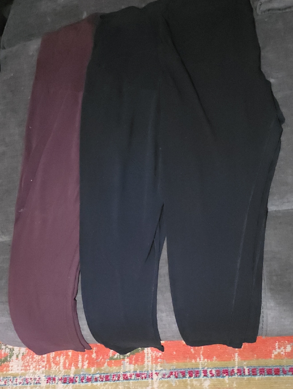Sonoma Ponte Straight-Leg Pants in Black and Burgundy
